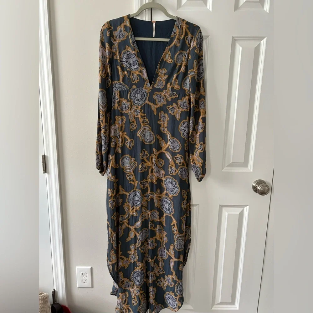 Free People Maxi Dress Floral Paisley Print